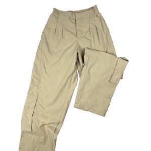 Free People Movement Mesmermize Me Cargo Pants XS Khaki Grunge Parachute Pleated
